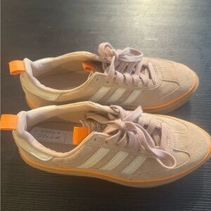 Adidas Beige and Orange Sneakers